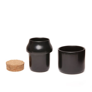 Ceramic Spice Grinder & Jar, 2 Asst