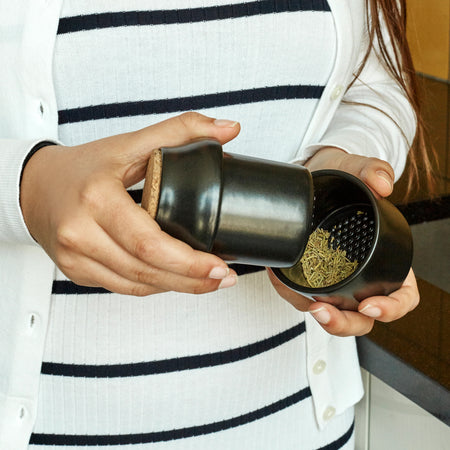 Ceramic Spice Grinder & Jar, 2 Asst