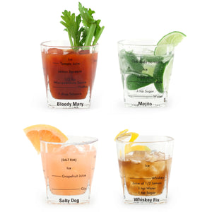 Bartending Glasses, Set of 4