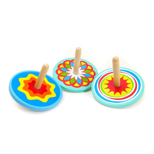 Wood Spinning Top Toy, Assorted Types