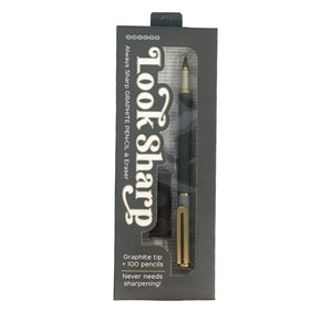 Look Sharp Pencil Set, Gray