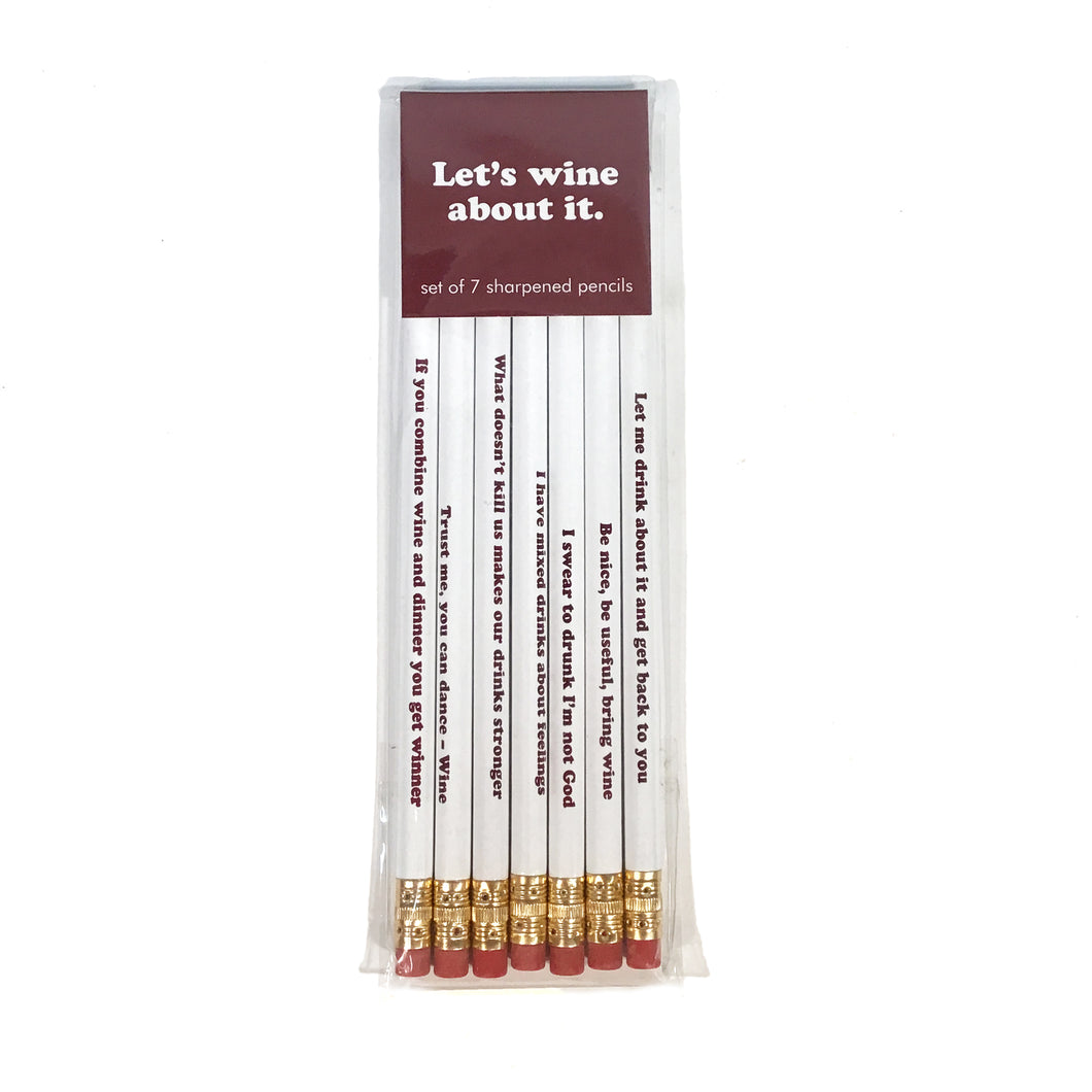 Let's Wine About It Pencil Set