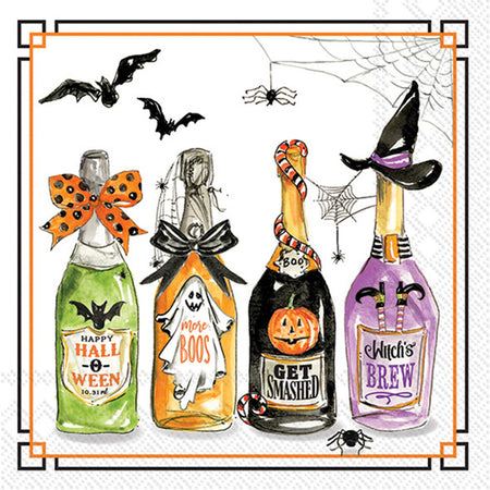 Paper Cocktail Napkin, 20 Count, Halloween Bottles