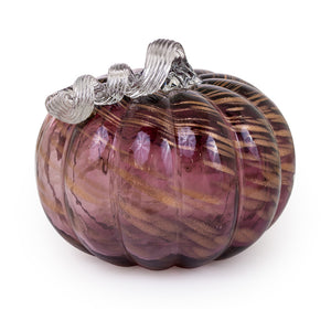 Mellow Mauve Glass Pumpkin