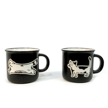 Load image into Gallery viewer, Black &amp; White Cat Ceramic Mug, 4 Asst

