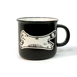 Black & White Cat Ceramic Mug, 4 Asst