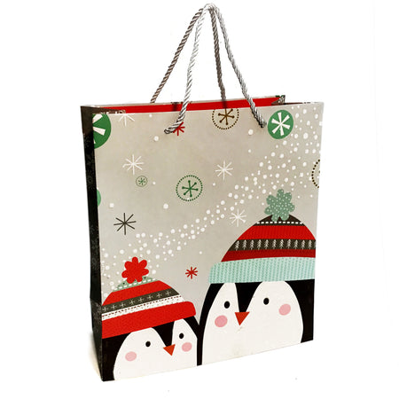 Christmas Gift Bag, 13x10in, 4 Asst
