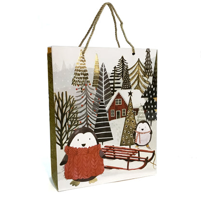 Christmas Trees Gift Bag, 13x10in, 3 Asst