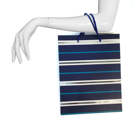 Striped Gift Bag, Small, 4 Asst