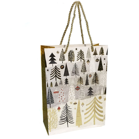 Christmas Trees Gift Bag, 13x10in, 3 Asst