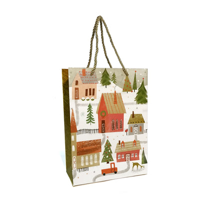 Christmas Trees Gift Bag, Small, 4 Asst