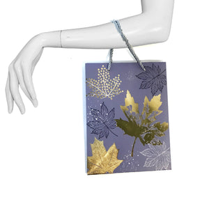 Leaves Gift Bag, Small, 4 Asst