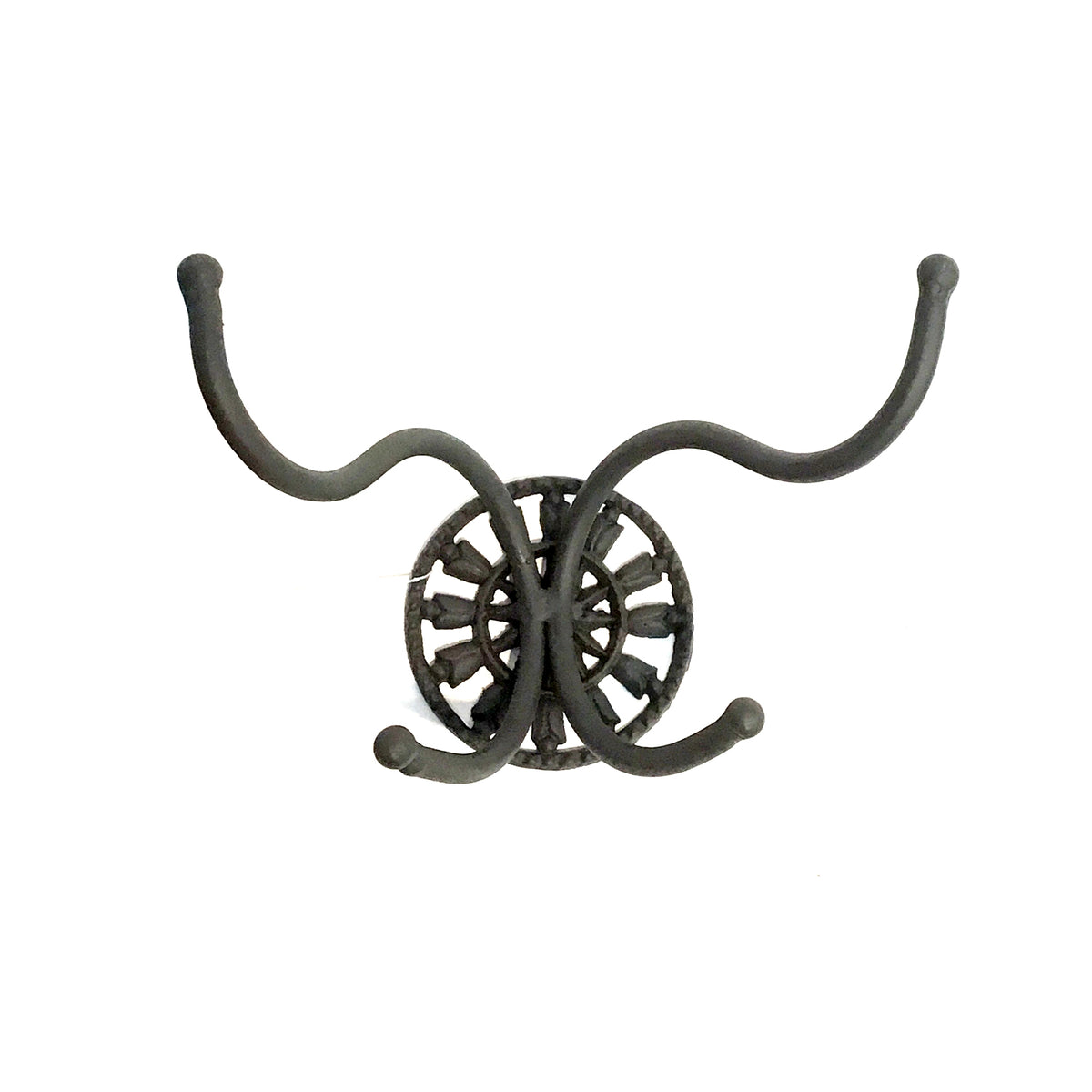 Black Metal Quadruple Wall Hook