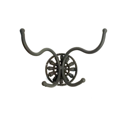 Black Metal Quadruple Wall Hook