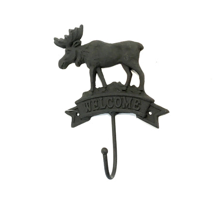 Welcome Moose Wall Hook, 8.5in