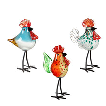 Load image into Gallery viewer, Glass Rooster, Tabletop Decor
