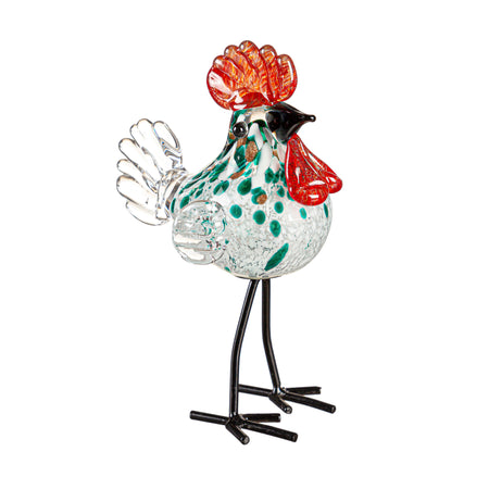 Glass Rooster, Tabletop Decor
