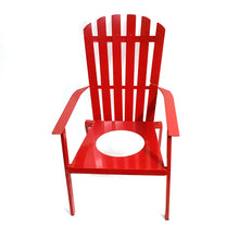 Load image into Gallery viewer, 8in Zinc Pot with Red Muskoka Chair
