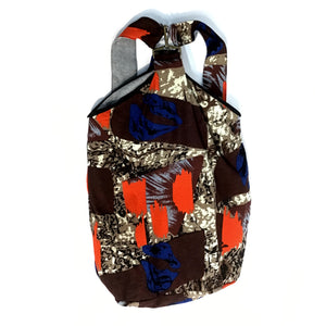 Patterned Backpack, Red & Brown Trees/Foliage