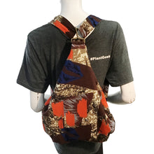 Load image into Gallery viewer, Patterned Backpack, Red &amp; Brown Trees/Foliage
