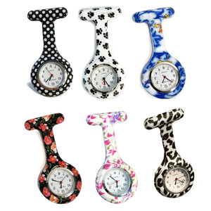 Silicone Nurse Watch, Patterned, 6 Asst