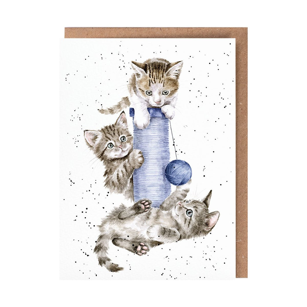 Three's A Crowd Cats Greeting Card