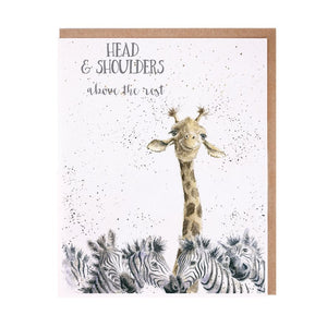 Head & Shoulders Giraffe Greeting Card