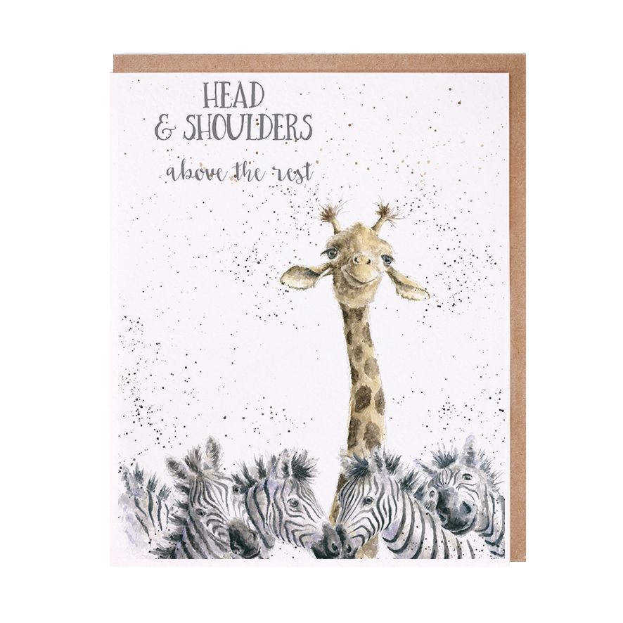 Head & Shoulders Giraffe Greeting Card