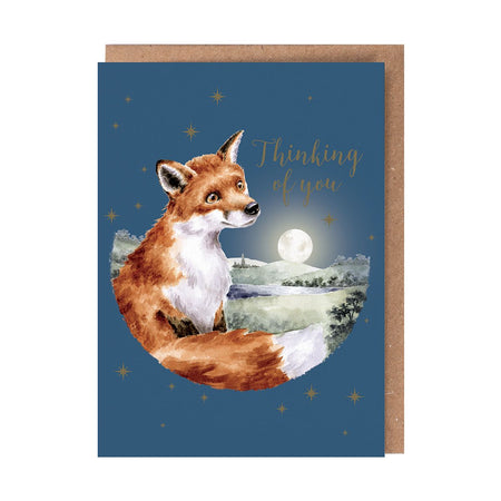 Stargazing Fox Greeting Card