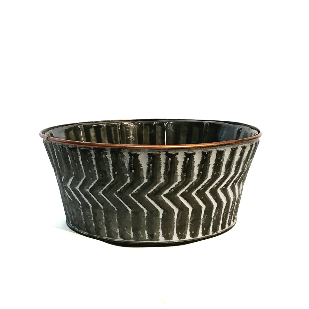 Pot, 8in, Metal, Silver