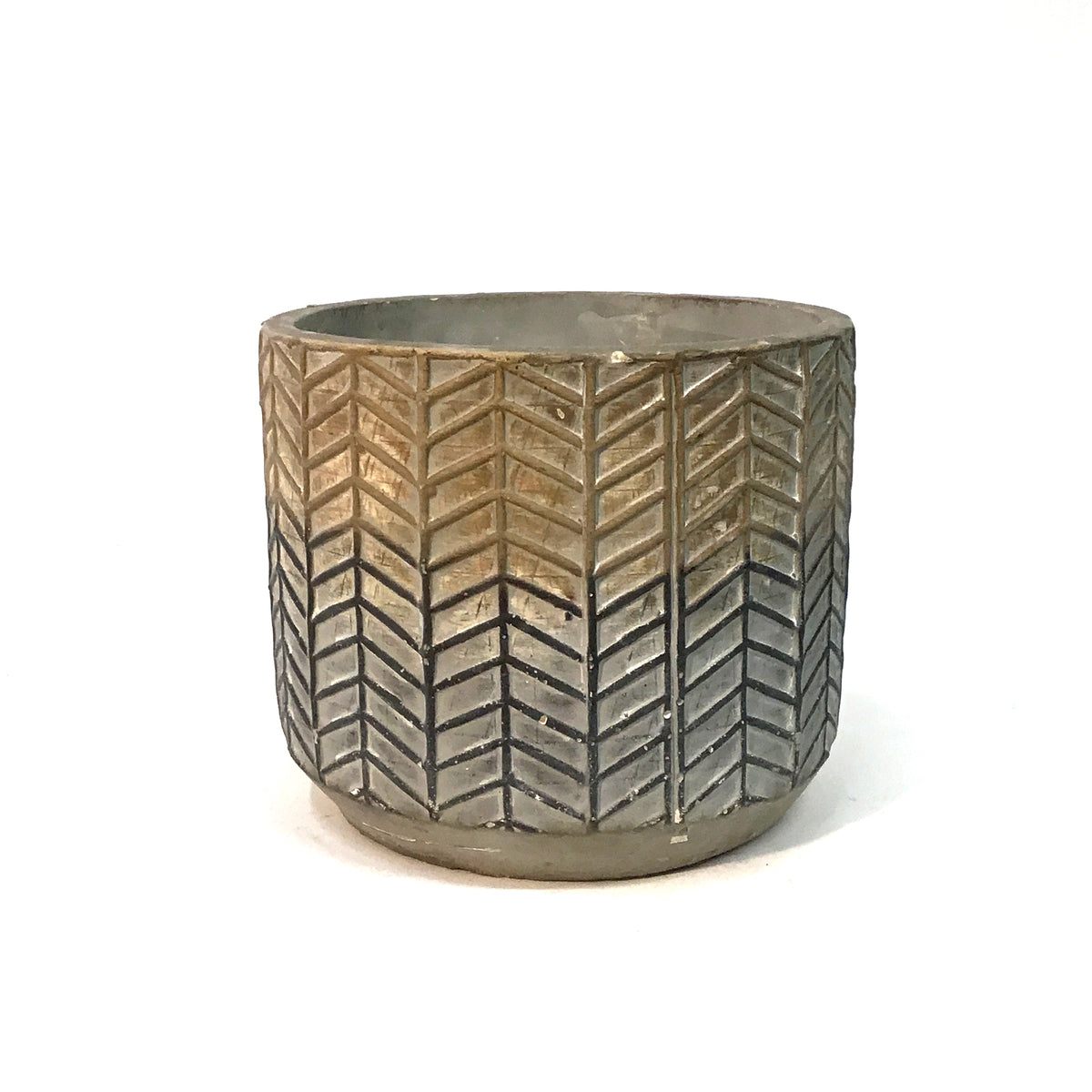 Pot, 5.5in, Cement, Chevron