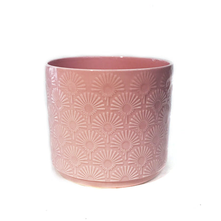 Pot, 6in, Pink, Textured