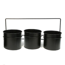 Load image into Gallery viewer, Planter, Set, 4.5in, Metal, Black, Wall Decor
