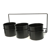 Load image into Gallery viewer, Planter, Set, 4.5in, Metal, Black, Wall Decor
