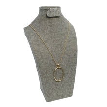 Load image into Gallery viewer, Andie Long Oval Pendant on Linked Chain, Gold
