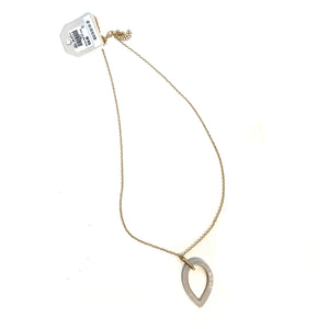 Necklace, Two-Tone Pendant, Gold/Silver