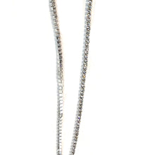 Load image into Gallery viewer, Cadence Long Crystal Necklace w/ Slider, Silver
