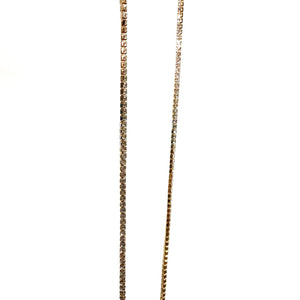 Cadence Long Crystal Necklace w/ Slider, Gold