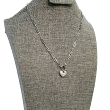 Load image into Gallery viewer, Necklace, Heart Toggle, Silver
