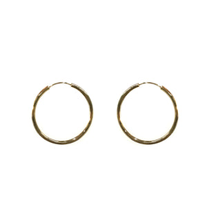 Dina, 40mm Hoop Earrings, 14k Gold Dipped