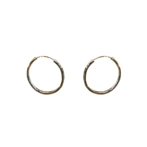 Dina, 30mm Hoop Earrings, 14k White Gold Dipped