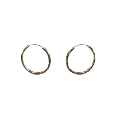 Dina, 30mm Hoop Earrings, 14k White Gold Dipped