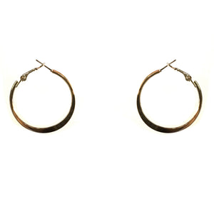 Dana Steel Hoop Earrings, 40mm, Gold