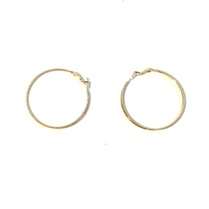 Dina, 50mm Hoop Earrings, 18k Gold Dipped