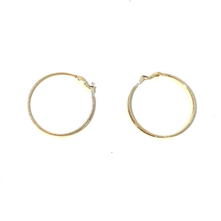 Dina, 50mm Hoop Earrings, 18k Gold Dipped