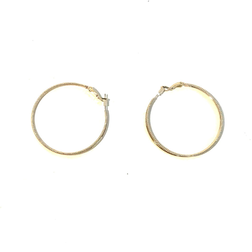 Dina, 50mm Hoop Earrings, 18k Gold Dipped