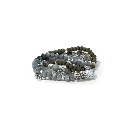 Gina, 4S, Bracelet w/ Disc, Gray