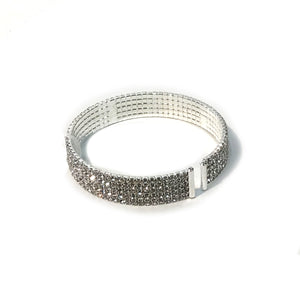 Mimosa 5-Line Memory Wire Bracelet, Silver