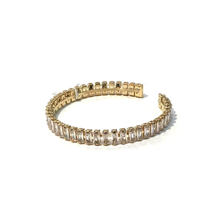 Mimosa 1 Strand Baguette Wire Bracelet, Gold