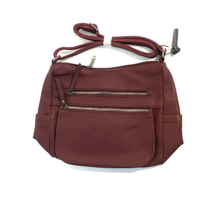 Bria 2 Zipper Front Pocket Crossbody Bag, Bordeaux